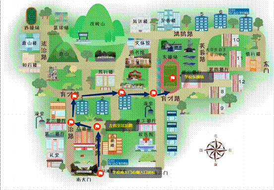 附件3:招聘会入校导航图 copy